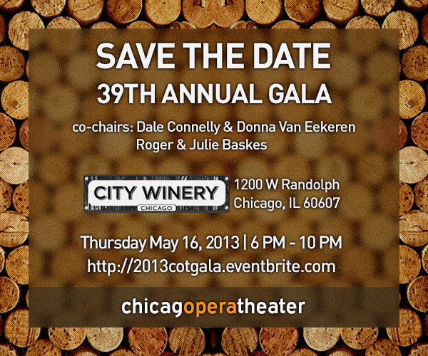 Save the Date! Chicago Opera Theatre Gala