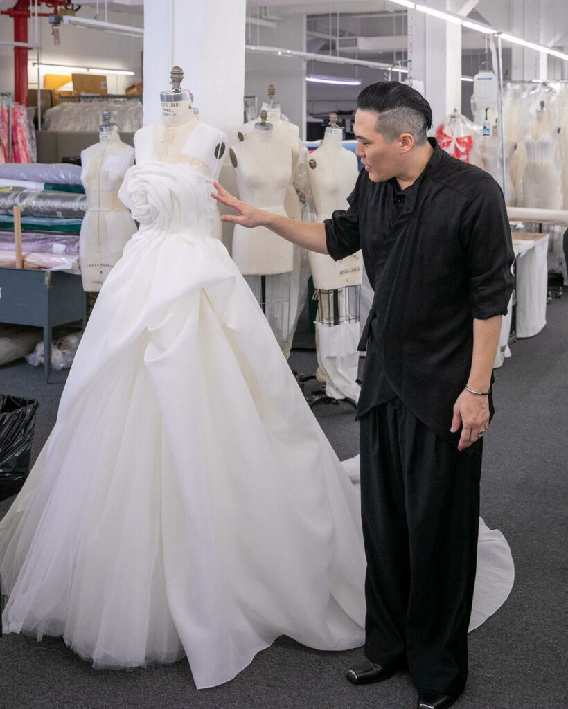 Amsale head designer Mihca Cho during New York Bridal Fashion Week Fall 2022