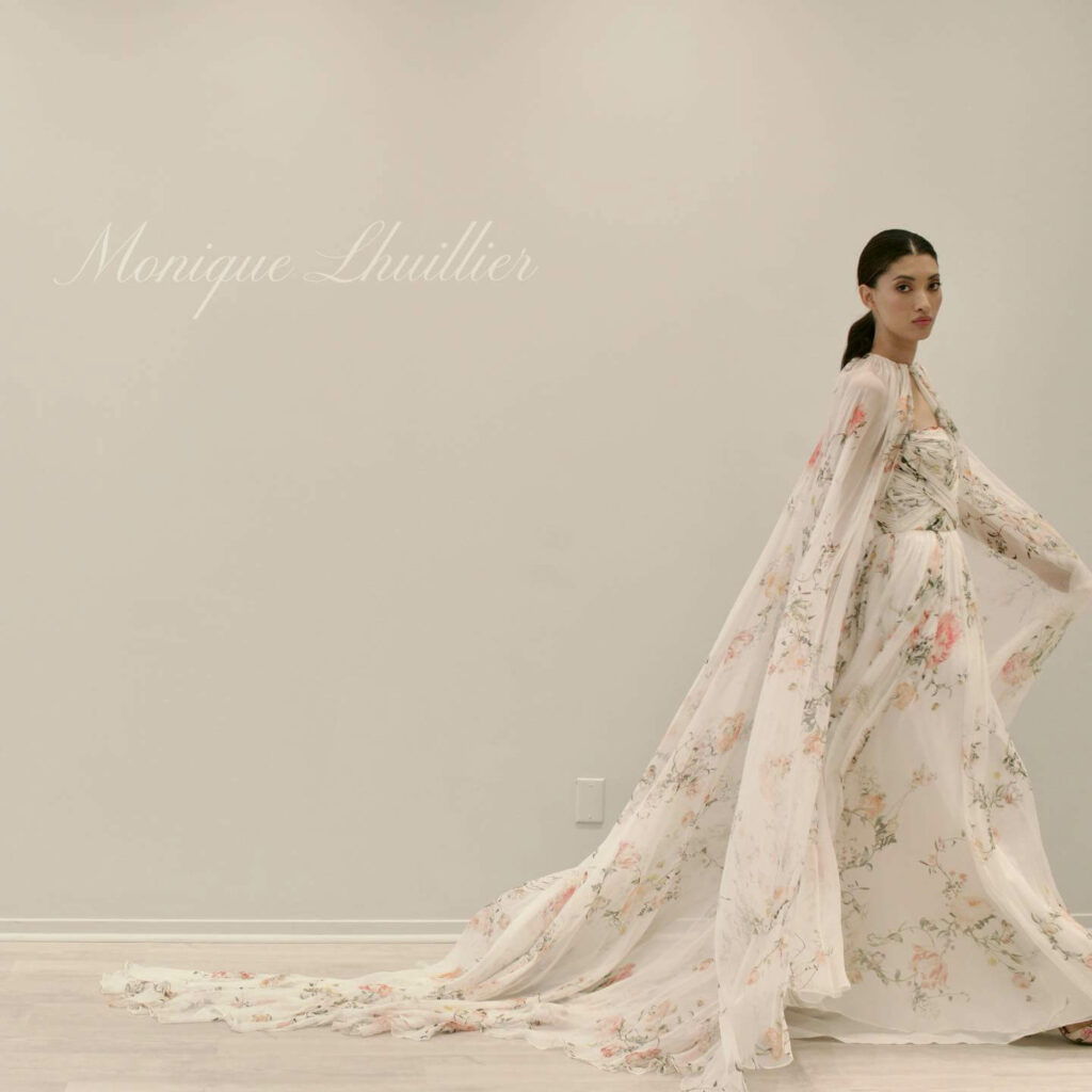 New York Bridal Fashion Week Fall 2022 Monique Lhuillier collection.