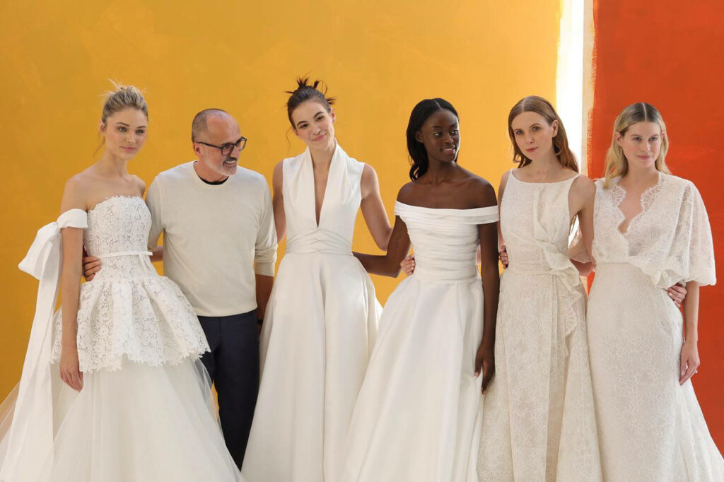 New York Bridal Fashion Week Fall 2022 Peter Langner collection.